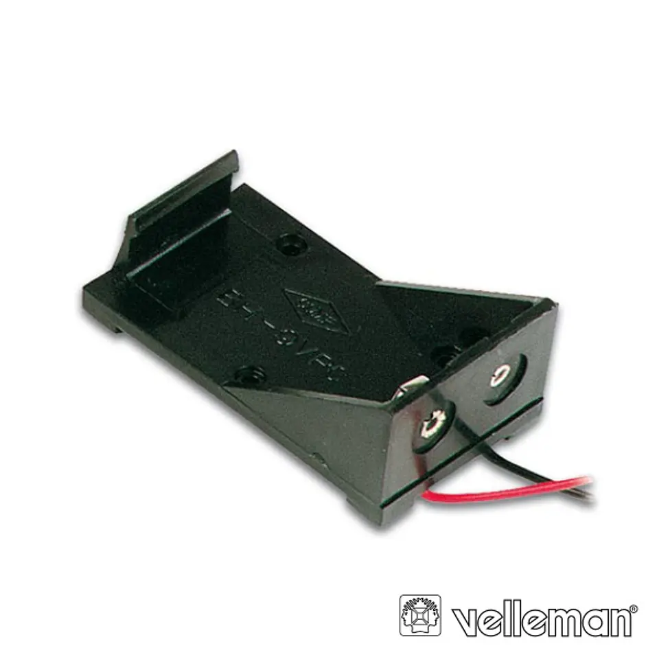SUPORTE P/ 1 PILHA DE 9V COM FIOS VELLEMAN 1