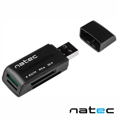 Leitor Cartões De Memória USB2.0 SD/MicroSD/MMCOMMS NATEC