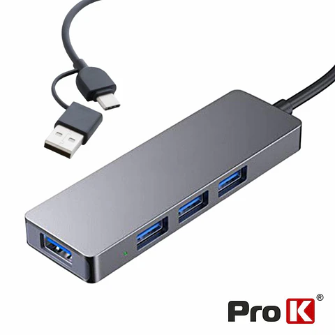 Hub USB-C / USB-A P/ 4xUSB-A 3.0 PROK