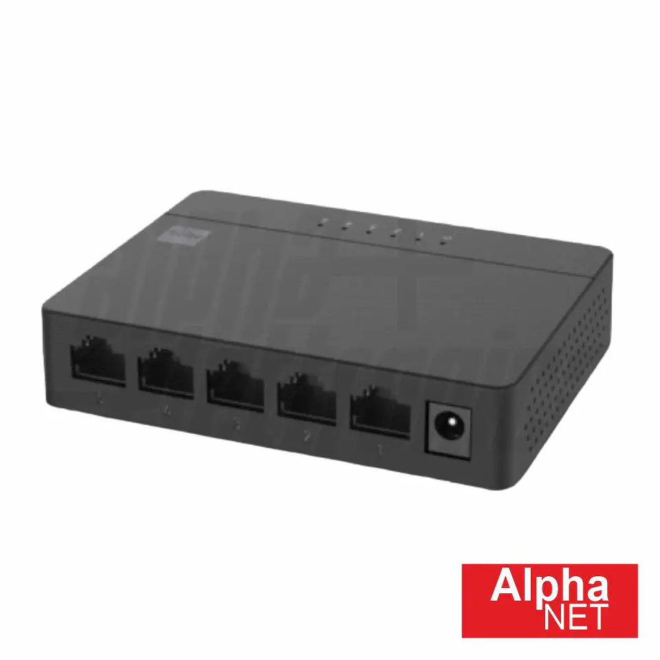 Switch De Rede Ethernet 5 Portas Gigabit RJ45 ALPHA 1