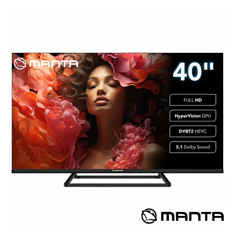 Smart TV LED Frameless 40" FHD HDMI DVB-T2/T/C MANTA