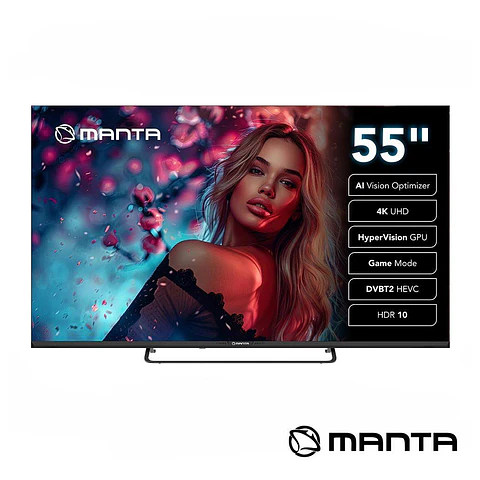 Smart TV LED Frameless 55" UHD 4K VIDAA HDR10 DVB-T2 MANTA
