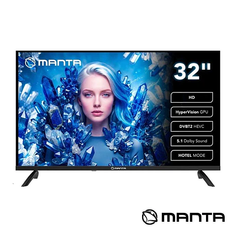 TV LED Frameless 32" HD HDMI DVB-T2/T/C MANTA