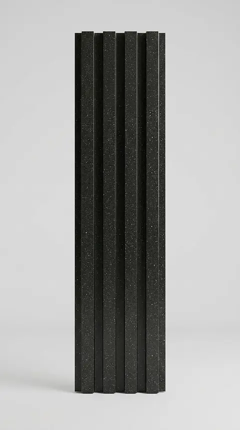 Wall Panel 15.5x240x1.7cm Negro Brillante