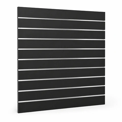 Panel Ranurado 120x120x18mm Negra