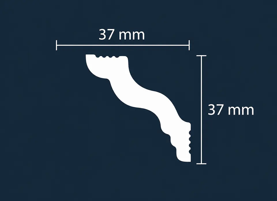 Cornisa Plumavit 37x37mm M37 2