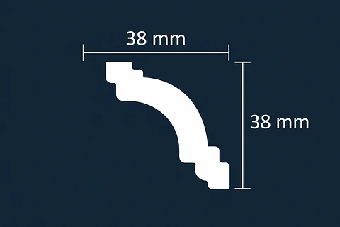 Cornisa Plumavit 38x38mm M38