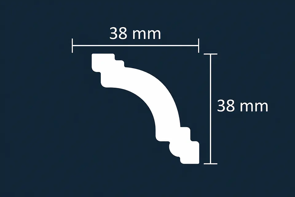 Cornisa Plumavit 38x38mm M38 2