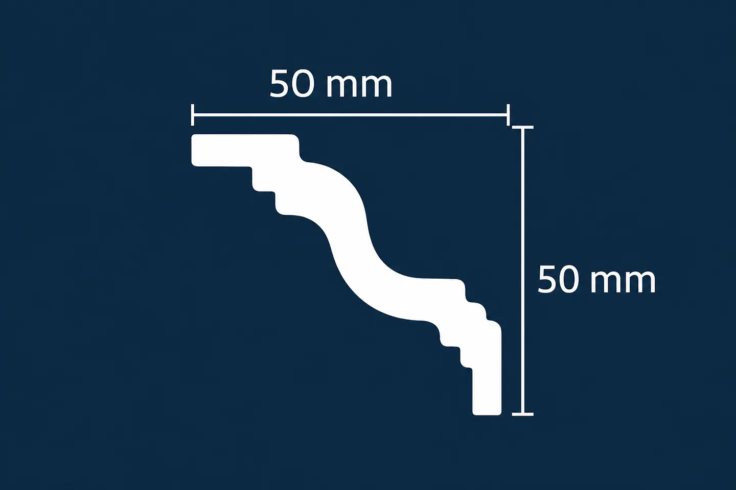 Cornisa Plumavit 50x50mm M50 2