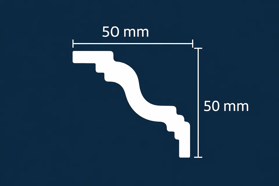 Cornisa Plumavit 50x50mm M50 2