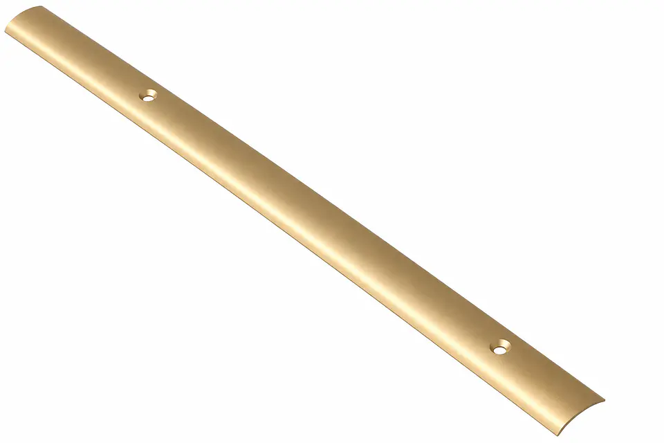 Cubre Junta Aluminio 4x100cm x 2mm Dorada Lisa 1