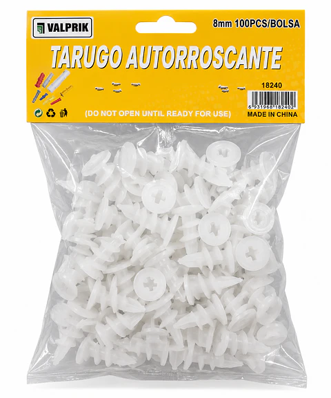 Tornillos Tarugo Volcanita Autorroscante Numero 8 Bolsa 100 und