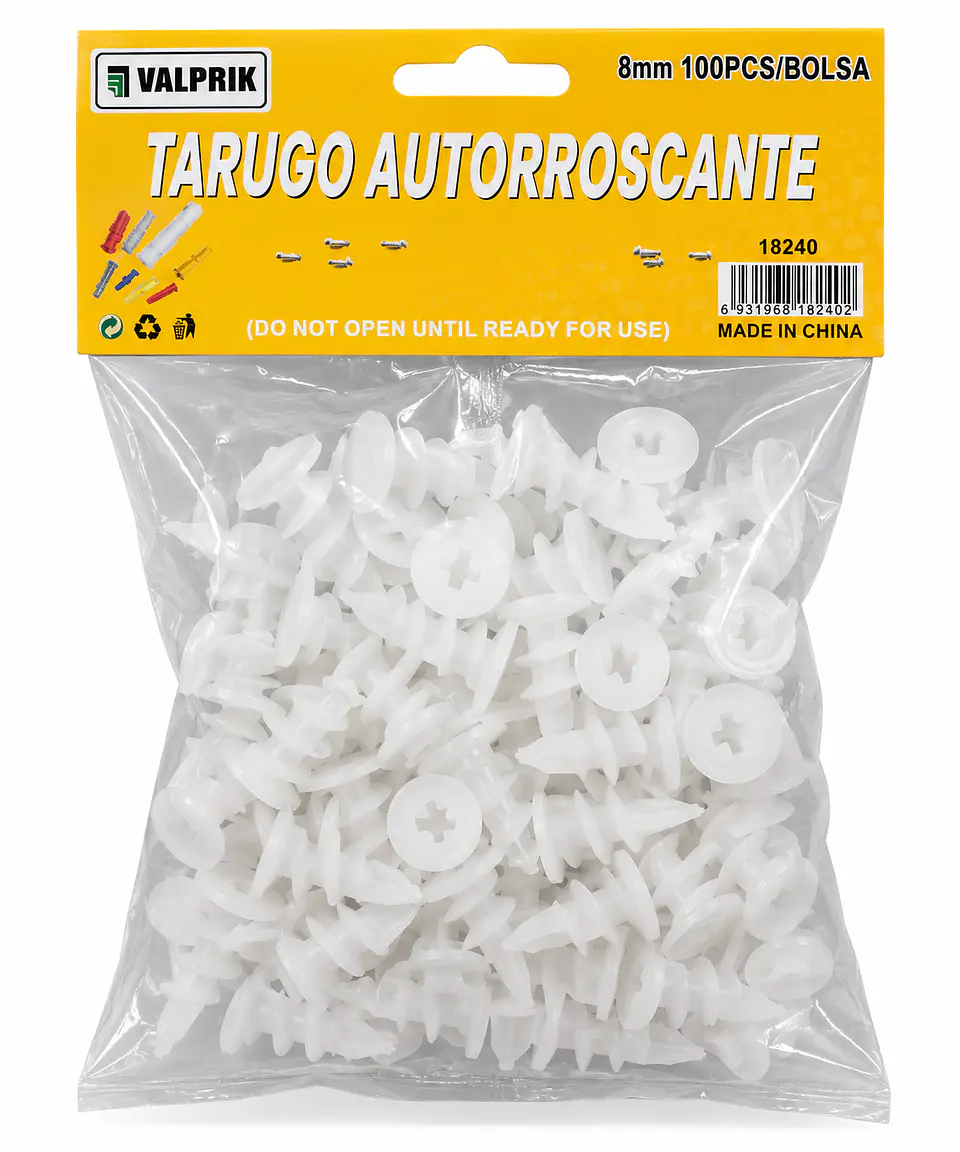 Tornillos Tarugo Volcanita Autorroscante Numero 8 Bolsa 100 und 1