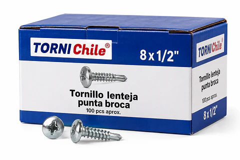 Tornillo Lenteja Punta Broca 8x1/2