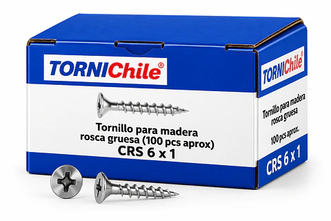 Tornillo Madera / Volcanita CRS 6x1 ZN