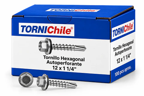 Tornillo Hexagonal Autoperforante 12x1 1/4