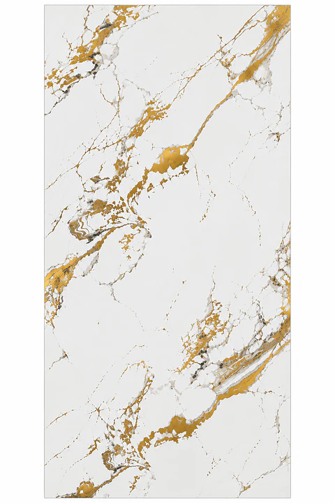 Plancha Marmoleada 122x244cm 2.5mm Calacatta Dorado