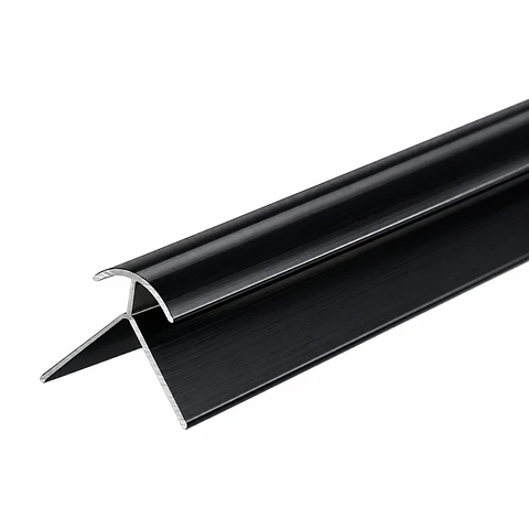 Perfil para Plancha Marmoleada Esquinero Exterior Negro
