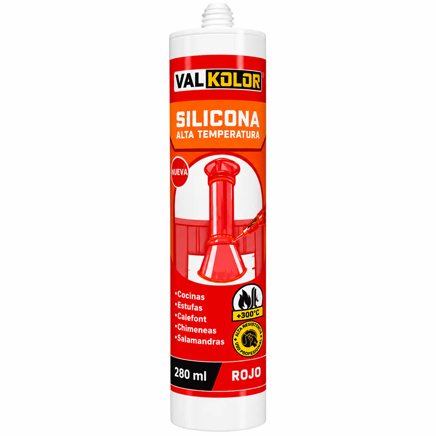 Silicona Alta Temperatura Roja 1