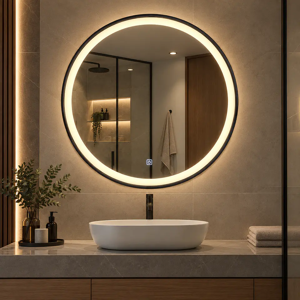Espejo LED 80x80cm Black K314-B 1