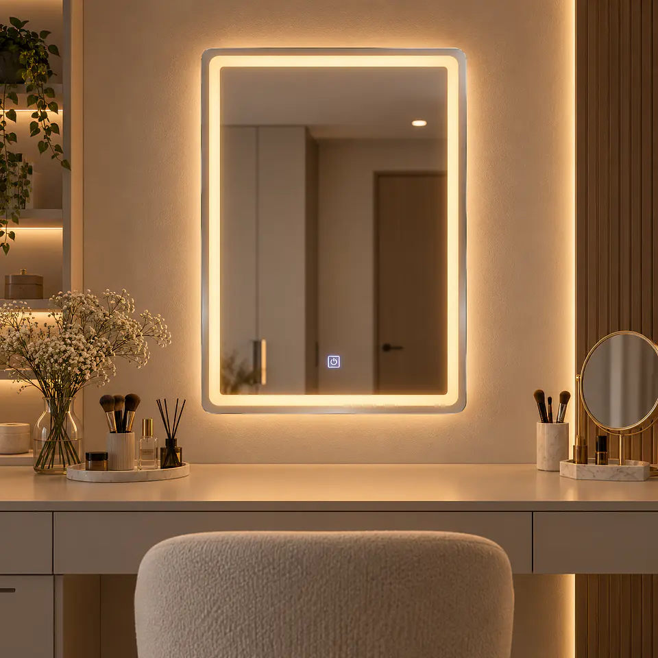 Espejo LED 60x80cm Rectangular Sin Marco 1