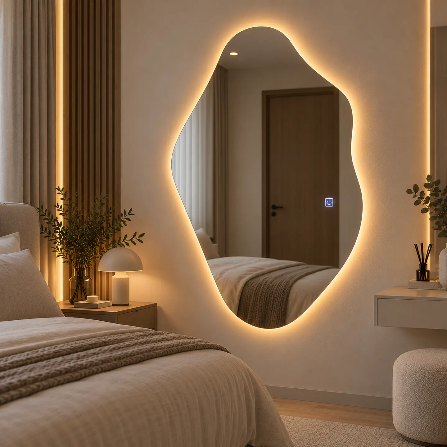 Espejo LED 80x50cm Irregular Sin Marco L14 1