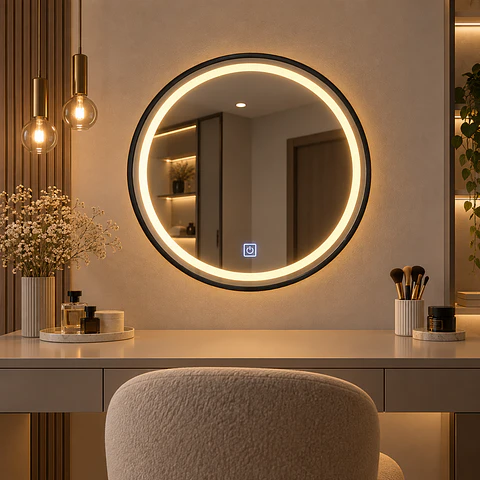Espejo LED 60cm Black L04-60-B