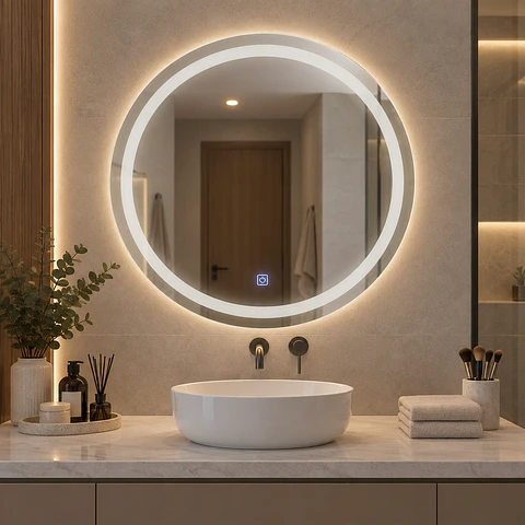 Espejo LED 60cm Redondo Sin Marco L03