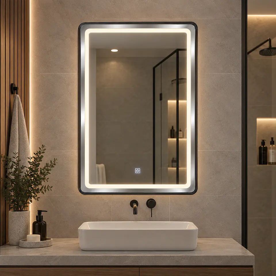 Espejo LED 50x70cm Black Rectangular L05-50-B 1