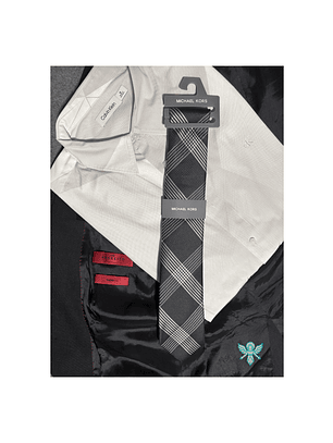 CORBATAS MICHAEL KORS MANET CHEK BLACK