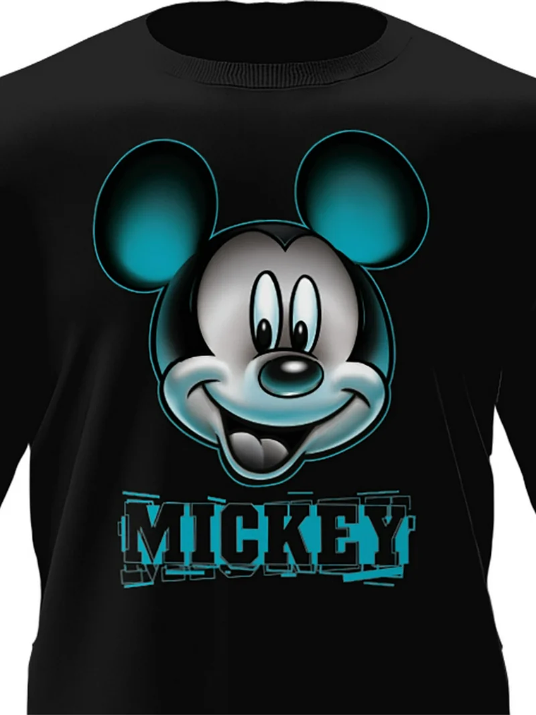 Polera Disney Mickey Camiseta para Adulto Que Brilla en la Oscuridad 2