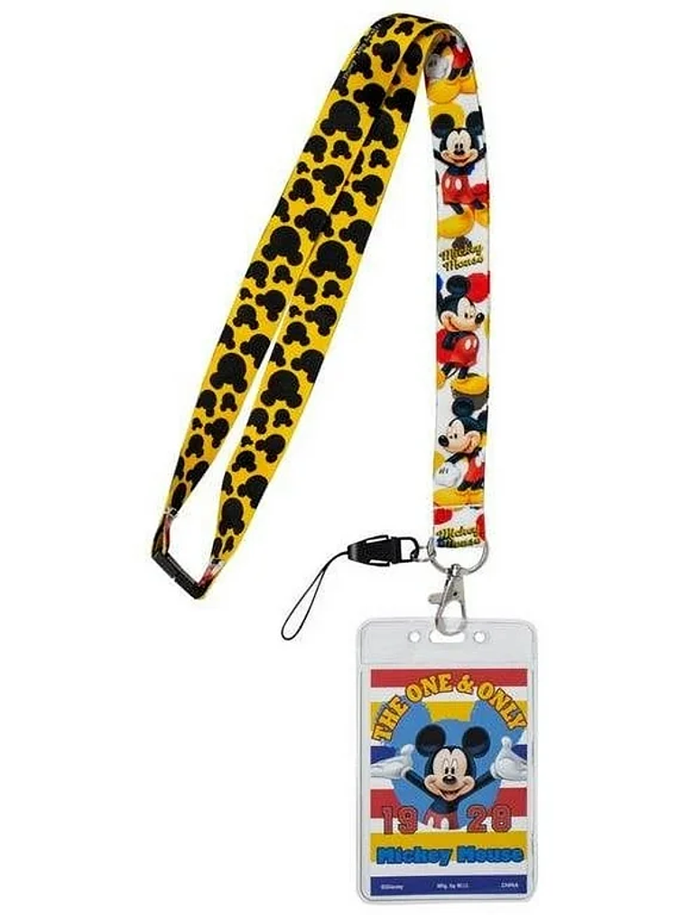 PORTA CREDENCIAL DISNEY Mickey Mouse Disney Cordón con Tarjetero 2