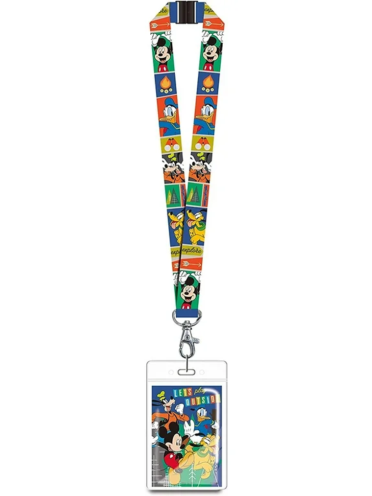 PORTA CREDENCIAL Mickey & The Gang Cordón a Rayas 2