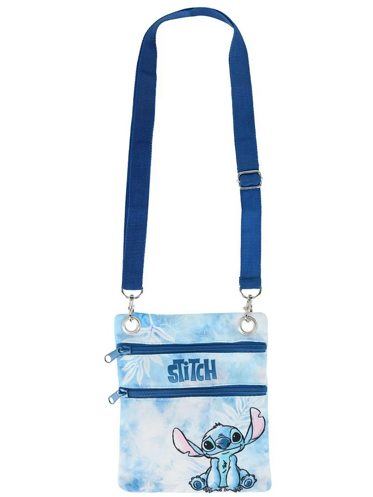 BOLSO DISNEY STITCH Disney Stitch Bolso de Pasaporte Azul con Zíper Bandolera 4