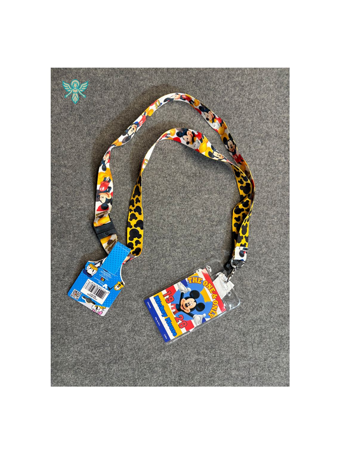 PORTA CREDENCIAL DISNEY Mickey Mouse Disney Cordón con Tarjetero 1