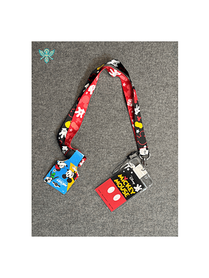PORTA CREDENCIAL DISNEY Cordón con Tarjetero - Mickey