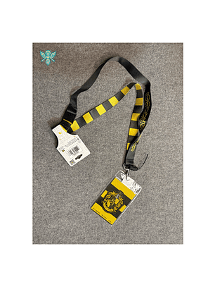 PORTA CREDENCIAL HARRY POTTER Cordón Hufflepuff con Tarjetero