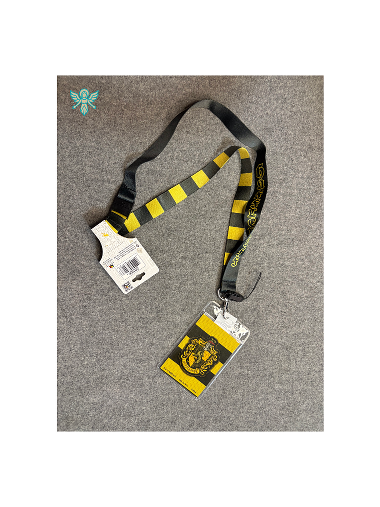 PORTA CREDENCIAL HARRY POTTER Cordón Hufflepuff con Tarjetero 1