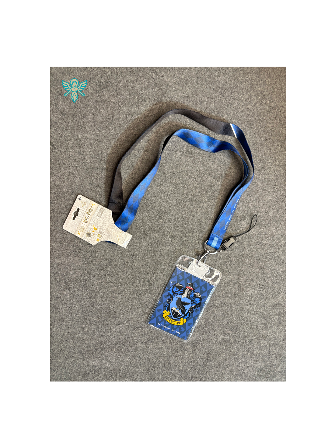 PORTA CREDENCIAL HARRY POTTER Cordón con Insignia de Identificación de Escudo de Ravenclaw 1