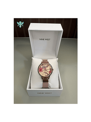 RELOJ NINE WEST  RELOJ FLORAL
