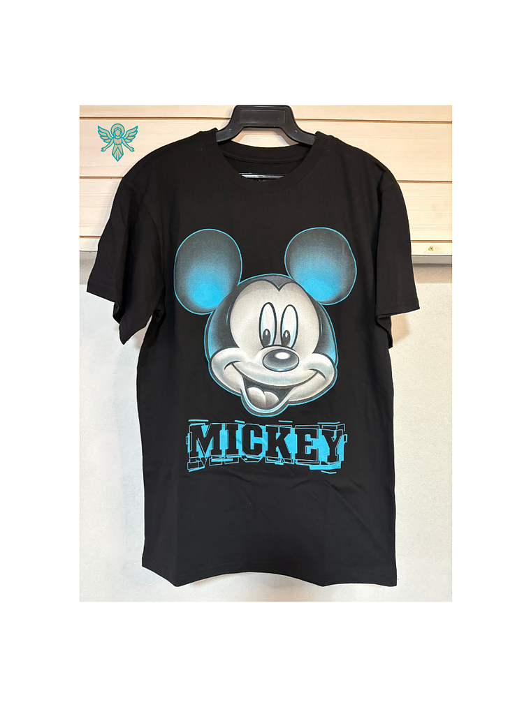 Polera Disney Mickey Camiseta para Adulto Que Brilla en la Oscuridad 1