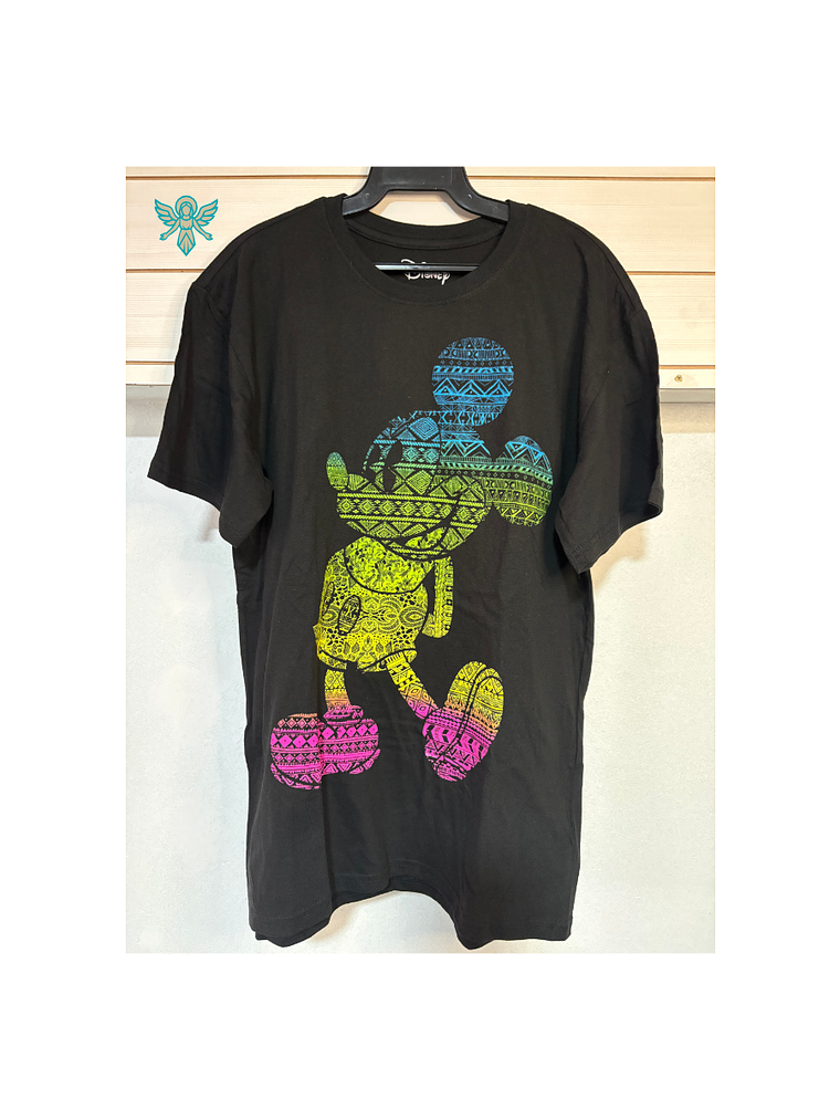 Polera Disney Mickey Mouse Camiseta Unisex Arcoíris 1