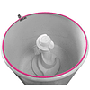 Lavadora Redonda NADIA  de 22 kg. LRK-2211 Color Rosa con Blanco