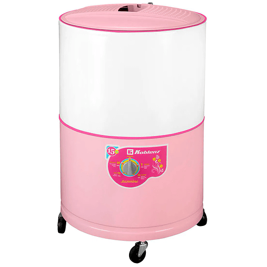 Lavadora  Redonda JAZMINE de 15 kg. LRK-410 Color Rosa con Blanco