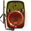 Bafle profesional KSW-4015 recargable 15” 25,000 W PMPO Con tripié y micrófono alámbrico