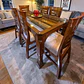 Juego de comedor 6 sillas California + Base pata de león + Vidrio - Miniatura 1