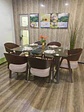 Juego de comedor 6 sillas Kiara + Base michi+ Vidrio  - Miniatura 1