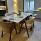 Juego de comedor 6 sillas Kiara + Base mármol + Piedra sinterizada - Miniatura 1