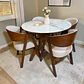 Juego de comedor 4 sillas Kiara + Base asterisco + piedra sinterizada - Miniatura 1