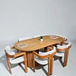 Juego de comedor 6 sillas Daniela+ base tallada+ Tablero de madera - Miniatura 2